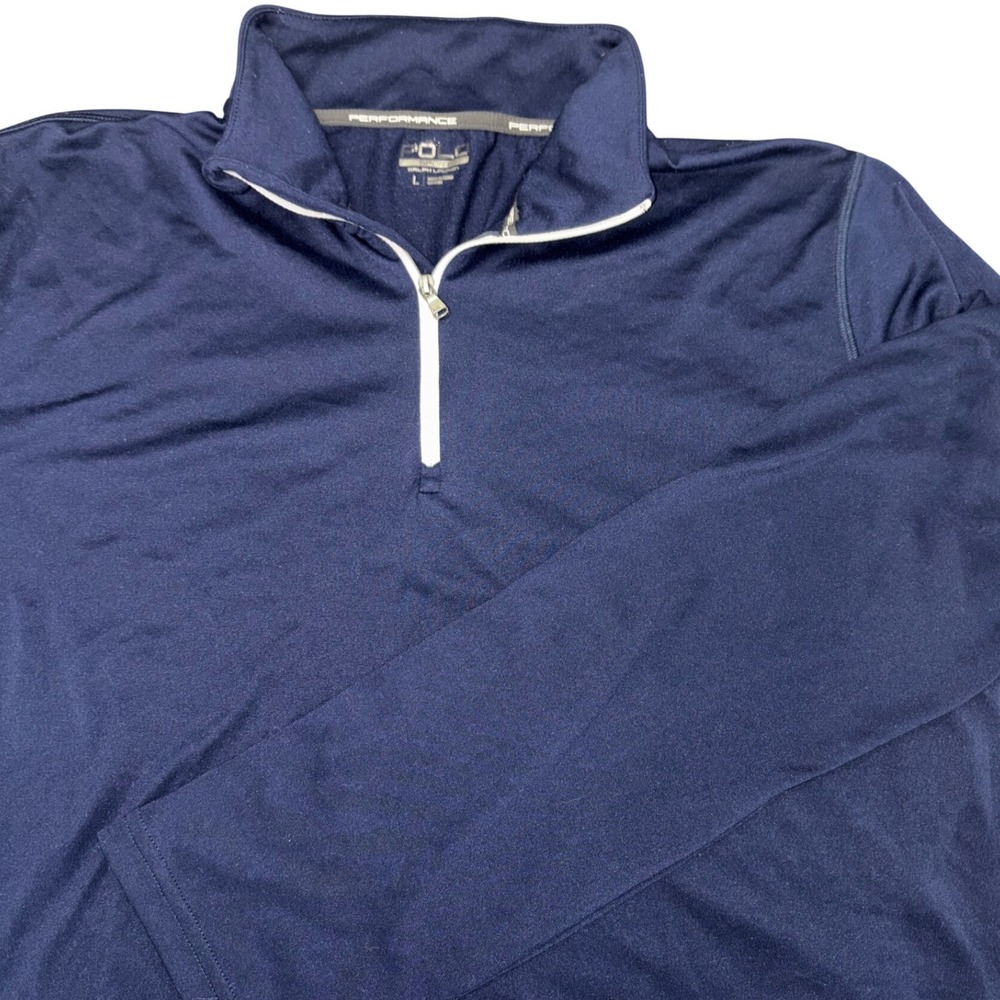 Polo Sport Ralph Lauren 1/4 Zip Pullover Mens L Navy Blue Thermo Vent Activewear